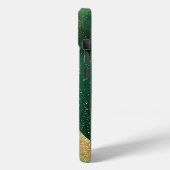 Eleganter grüner Abstrakter Hintergrund mit schlei Case-Mate iPhone Hülle (Rückseite / Links)
