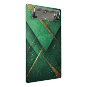 Eleganter grüner Abstrakter Hintergrund mit schlei Mini Klemmbrett (Schrägansicht)
