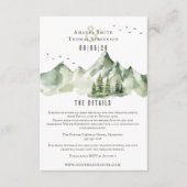 Eleganter, grüner Berglandschaft QR-Code Begleitkarte (Vorderseite)