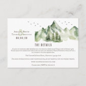 Eleganter, grüner Berglandschaft QR-Code Begleitkarte (Vorderseite)