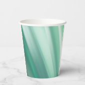 Eleganter grüner Blumenbecher Pappbecher (Rückseite)