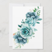 Eleganter Grüner Blumengarten Islamische Hochzeit Einladung (Rückseite)