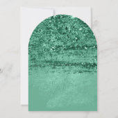 Eleganter Grüner Blumenstrauß Viktorianischer Brau Einladung (Rückseite)