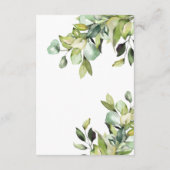 Eleganter grüner Botanicals Antwort auf QR-Code Begleitkarte (Rückseite)