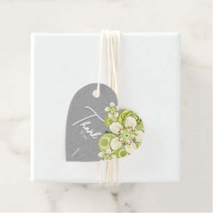 Eleganter grüner floraler Magnet Geschenkanhänger