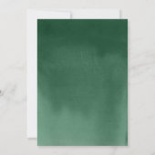Eleganter Grüner Foto Abschluss Ankündigung (Rückseite)