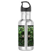Eleganter, grüner gestanzter Glass-Look Edelstahlflasche (Rückseite)