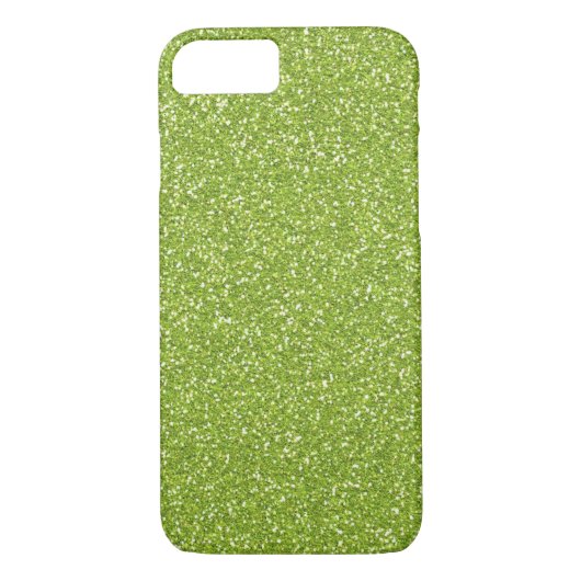 Eleganter grüner Glitzer Case-Mate iPhone Hülle (Rückseite)