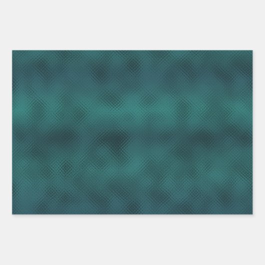 Eleganter grüner Glitzer Damask Geschenk Geschenkpapier Set (Vorderseite 2)