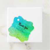 Eleganter grüner Glitzer Gefälligungstags Geschenkanhänger (Beispiel)