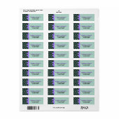 Eleganter grüner Glitzer Schwarze Zickzack Lila Ak (Vorne)