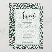 Eleganter grüner Glitzer Schwarzer Leopard-Tierdru (Vorne/Hinten)