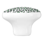Eleganter grüner Glitzer Schwarzer Leopard-Tierdru Keramikknauf (Seitenansicht)