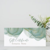 Eleganter grüner Glitzer Wasserfarbe (Stehend Vorderseite)