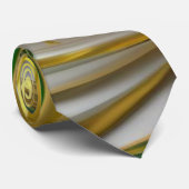 Eleganter Grüner/Goldener Foil Marmor Krawatte (Gerollt)