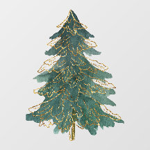 Eleganter Grüner Goldener Weihnachtsbaum