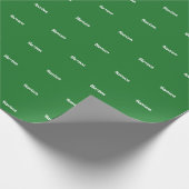 Eleganter grüner individuelle Name Weihnachtsmuste Geschenkpapier (Ecke)