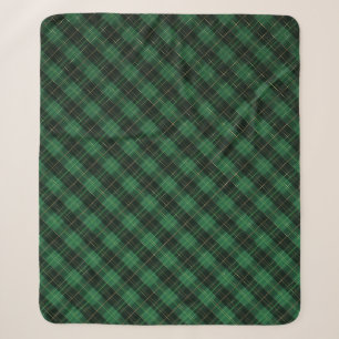 Eleganter grüner Karo-Weihnachten Sherpadecke