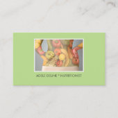 Eleganter Grüner Körperernährungsist Dietitian Visitenkarte (Vorderseite)