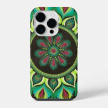 Eleganter grüner Mandala | Bohemian Zen Minimalist