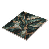 Eleganter grüner Marmor, Goldakzente, Nahtlos Fliese (Seite)