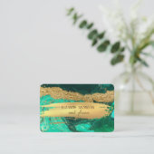 Eleganter grüner Marmor Visitenkarte (Stehend Vorderseite)