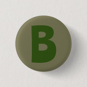 Eleganter Grüner Monogram-Initialbrief Button