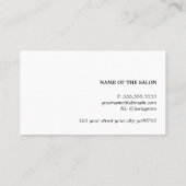 Eleganter Grüner Pastellpastellsalon Visitenkarte (Rückseite)