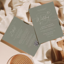 Eleganter, grüner QR-Code bei einer Hochzeit