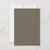 Eleganter grüner QR-Code Hochzeit RSVP Karte (Rückseite)