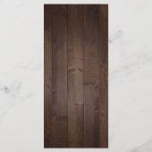 Eleganter, grüner Stallholz Landkreis rustikale Ho Menükarte (Rückseite)