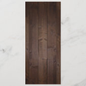 Eleganter, grüner Stallholz Landkreis rustikale Ho Menükarte (Rückseite)