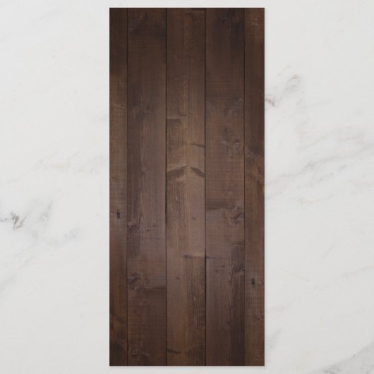 Eleganter, grüner Stallholz Landkreis rustikale Ho Menükarte (Rückseite)