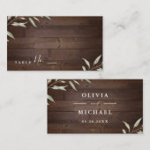 Eleganter, grüner Stallholz Landkreis rustikale Ho Platzkarte (Vorne/Hinten)