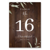 Eleganter, grüner Stallholz Landkreis rustikale Ho Tischnummer (Rückseite)