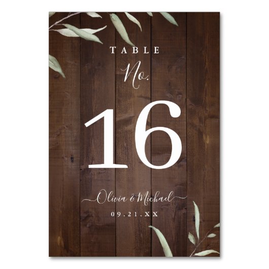 Eleganter, grüner Stallholz Landkreis rustikale Ho Tischnummer (Vorderseite)