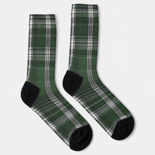 Eleganter grüner Tartan Socken (Rechts)