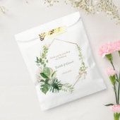 Eleganter, grüner tropischer Blätter, goldener geo Geschenktütchen (Versiegelt)