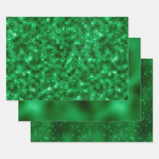 Eleganter Grüner Wald Geschenkpapier Set (Set)