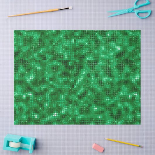 Eleganter Grüner Wald Seidenpapier (Basteln)