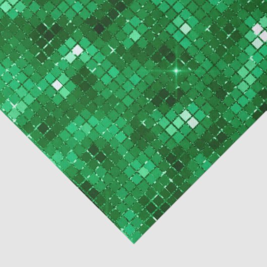 Eleganter Grüner Wald Seidenpapier (Detail)