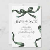 Eleganter grüner Wasserfarben-Bogen Abschluss Save The Date (Vorderseite)
