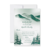 Eleganter Grüner Wasserfarbenwald Rustikal