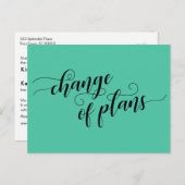 Eleganter grüner Wechsel von Plänen verschoben Hoc Postkarte (Vorne/Hinten)
