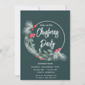 Eleganter Grünkranz Einladung (Vorderseite)