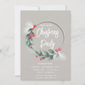 Eleganter Grünkranz Einladung (Vorderseite)