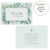 Eleganter Grünrahmen Orthodoxe Beerdigung Dankeskarte