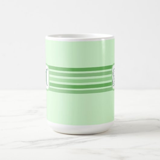 Eleganter Grünstreifen Kaffeetasse (Mittel)