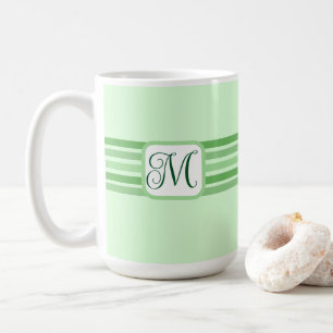 Eleganter Grünstreifen Kaffeetasse