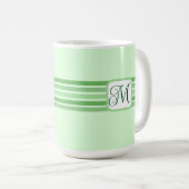 Eleganter Grünstreifen Kaffeetasse (VorderseiteRechts)